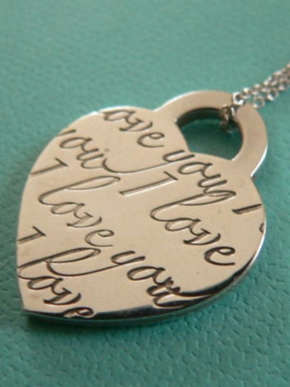Tiffany I love you heart pendent
